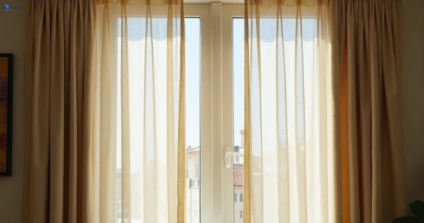 Dull dusty drapes in holmesglen-vic before professional cleaning